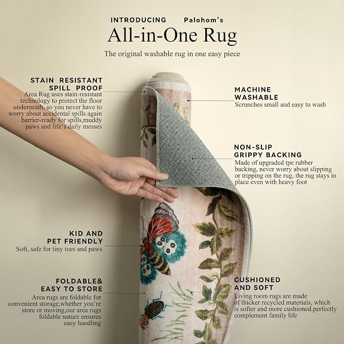 Machine Washable Hallway Runner Rugs: 2'x10' Kitchen Runner Stain Resistant Non