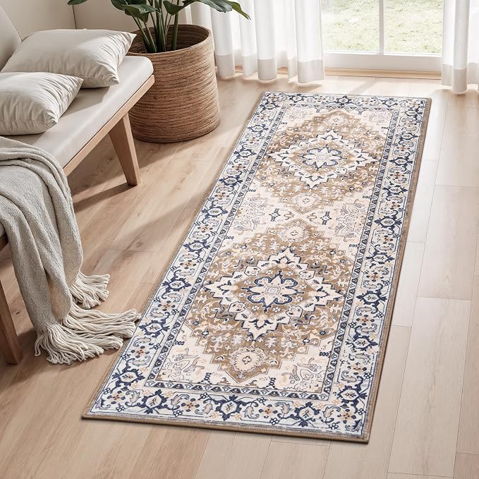 Lofus 2x5 Runner Rug for Hallways, Washable Kitchen Rugs, Non-Slip Rugs for