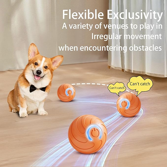 Interactive Cat Toys for Indoor Cats Automatic Moving Rolling Ball cat Toy Balls Moving cat Toys for Indoor Cats and Dog Balls (Spiral)