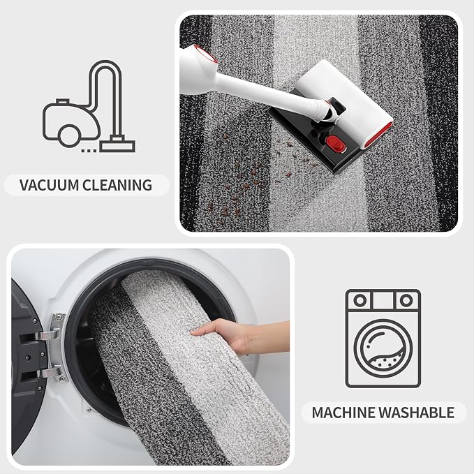 Kitinjoy Indoor Outdoor Door Mat, 59x36 Non-Slip Absorbent Dirt Trapper