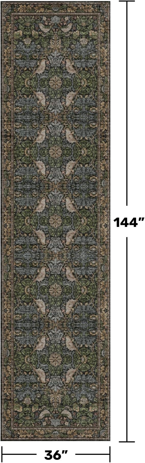 12ft Extra Long Vintage Runner Rugs