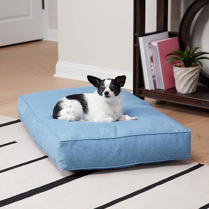 Casey Small (36 x 24 in.) Denim Rectangle Indoor/Outdoor Pillow Style Dog Bed