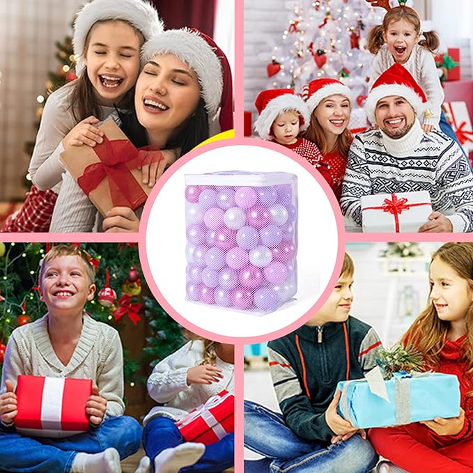 GOGOSO Ball Pits Balls for Toddlers Pack of 50 100 200 Plastics Shape Ball Non-Phthalate Non-BPA Non-Toxic 2.2-Inch Crush Proof Play Balls