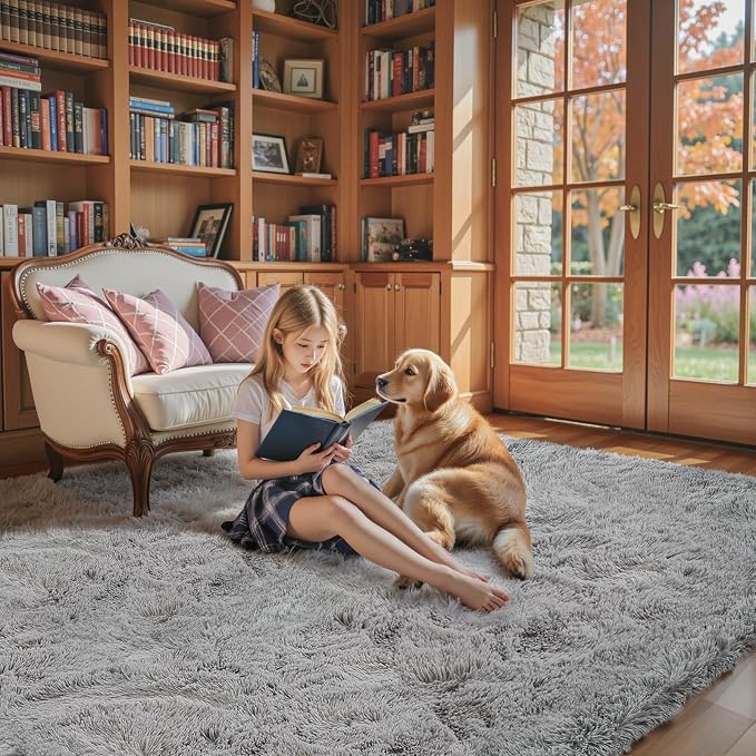 8x10 Area Rugs for Living Room Bedroom Rug, Large Shaggy Soft Plush Furry