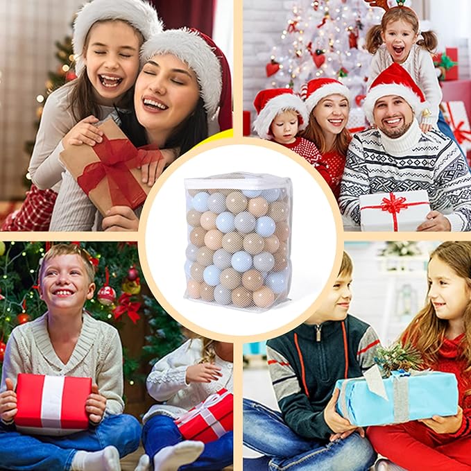GOGOSO Ball Pits Balls for Toddlers Pack of 50 100 200 Plastics Shape Ball Non-Phthalate Non-BPA Non-Toxic 2.2-Inch Crush Proof Play Balls
