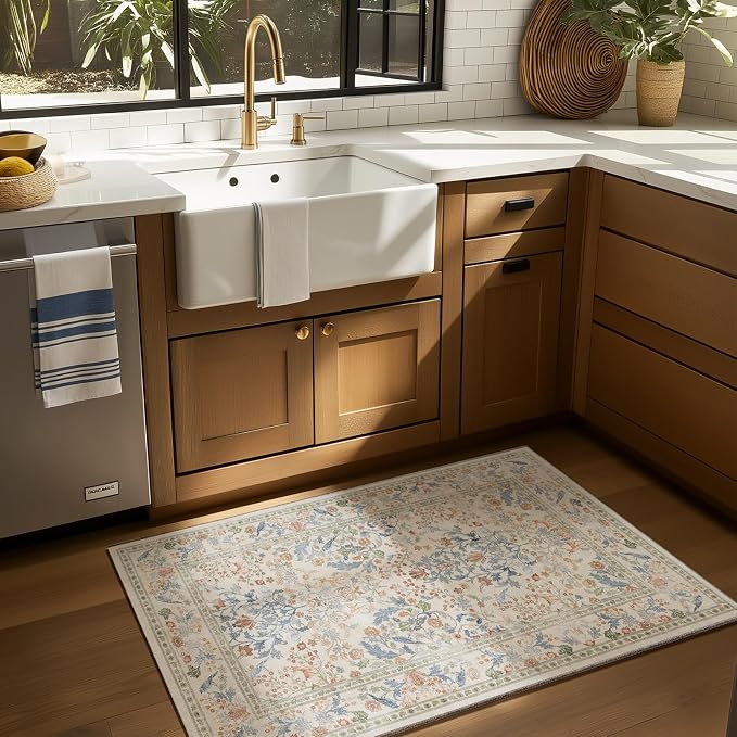 Machine Washable 2x3 Rugs for Entryway: Door Mat Indoor Entrance Small Area Rug