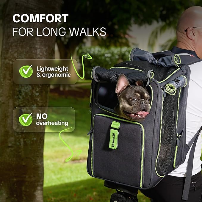 Cat Carrier Backpack for Travel & Car, 3-in-1 Expandable Cat & Small Dog Backpack Carrier up to 25 lbs, Breathable & Waterproof Pet Carrier