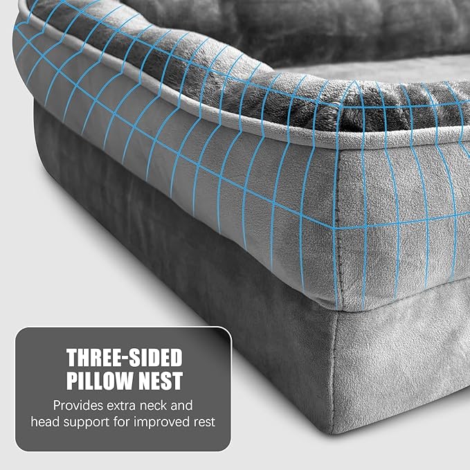 Cozy Washable Pet Bed: Fluffy, Plush Lounger & Soft Mattress for Small or Large Pets - Indoor, Portable Sleeping Mat for Ultimate Comfort (Large)