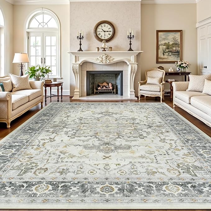 Lofus 8x10 Area Rugs for Living Room, Machine Washable Non-Slip Area Rug