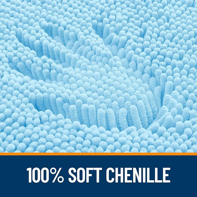 OLANLY Large Bathroom Rugs 47x32, Extra Soft Absorbent Chenille Bath Rugs