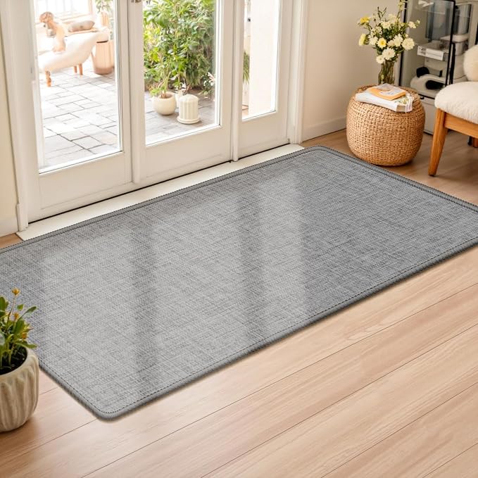 LEKEEPGO Ultra Thin Indoor Door Mat 24"x47", Low-Profile Door Mat Indoor