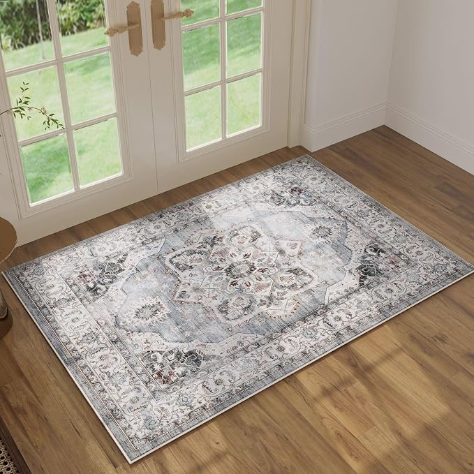 Rugcomf Vintage Medallion Rugs for Entryway 2'x3'