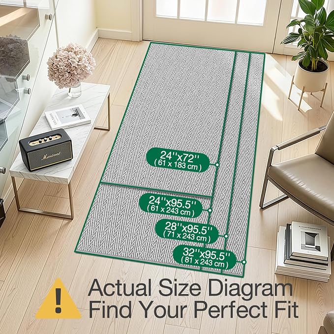 LUMI Ultra Thin Runner Rug for Hallway 2'x6', Non-Slip Entryway Rug