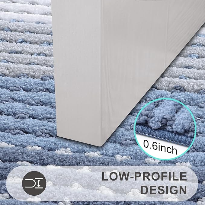 Kitinjoy Indoor Outdoor Door Mat, 71x47 Non-Slip Absorbent Dirt Trapper