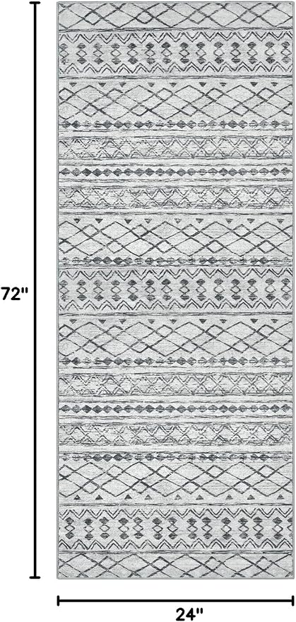KUTA Moroccan Rugs for Entryway, Non-Slip Washable Ultra Soft Hallway Runner Rug