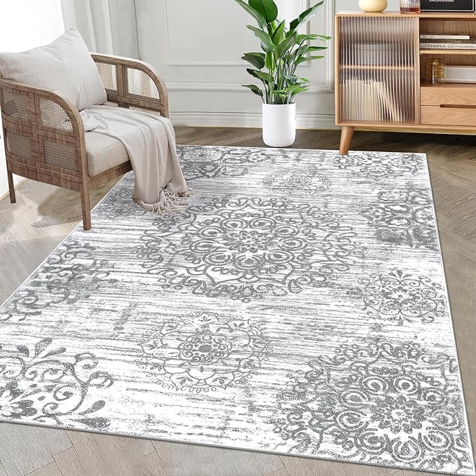 HEBE Area Rugs for Living Room 3'x5', Washable Non Slip Boho Entryway Rug