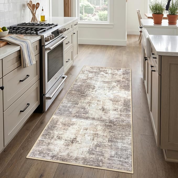 IOHOUZE Abstract Runner Rug 3x6 Ft Washable Runners