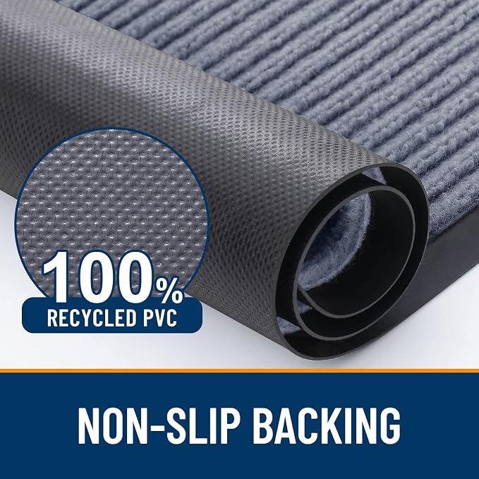 OLANLY Front Door Mat Indoor Outdoor Entrance, Waterproof Heavy Duty Doormat