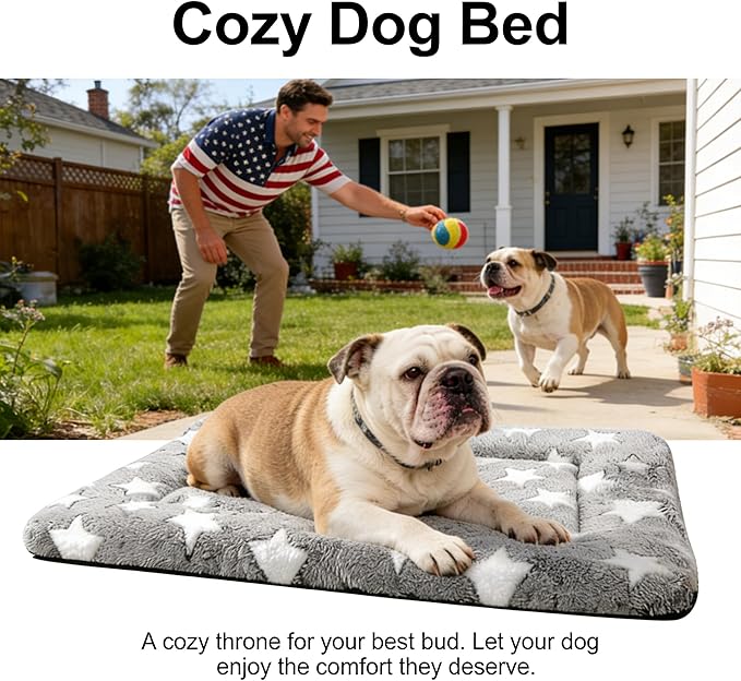 Dog Bed Mat - Reversible Dog Crate Bed Mats, Soft & Breathable Kennel Pad, Durable Crate Bed for Small Medium Large Dogs & Cats