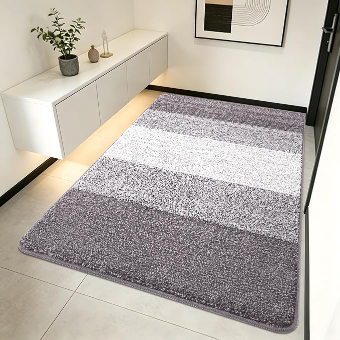 Kitinjoy Indoor Outdoor Door Mat, 70x32 Non-Slip Absorbent Dirt Trapper