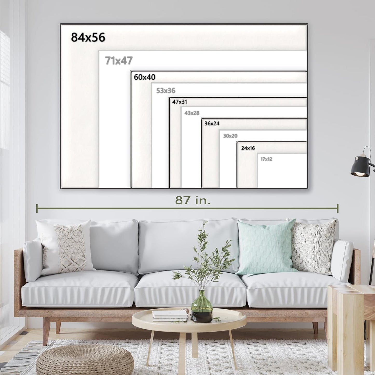 Nature Wall Art Prints - Ocean Forest Mountain Lake Canvas Landscapes - Small to Extra Large Living Room Bedroom Kitchen Bathroom Décor (Autumn Forest with Lake, 35L" x 53W")