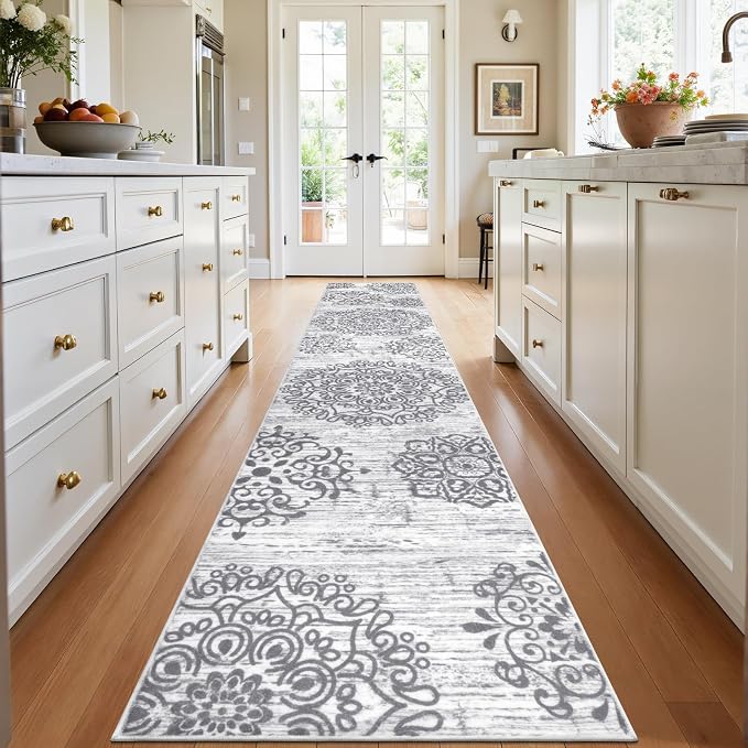 HEBE Hallway Runner Rug 3'x16' Washable Vintage Distressed Area Rugs Non Slip