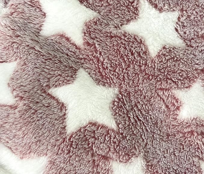iMaylex Soft Pad Dog Bed Mat, Thicken Warm, Star Pattern, Reversible, Fluffy Pet Dog Sleeping Mattress, Cameo Brown, Medium