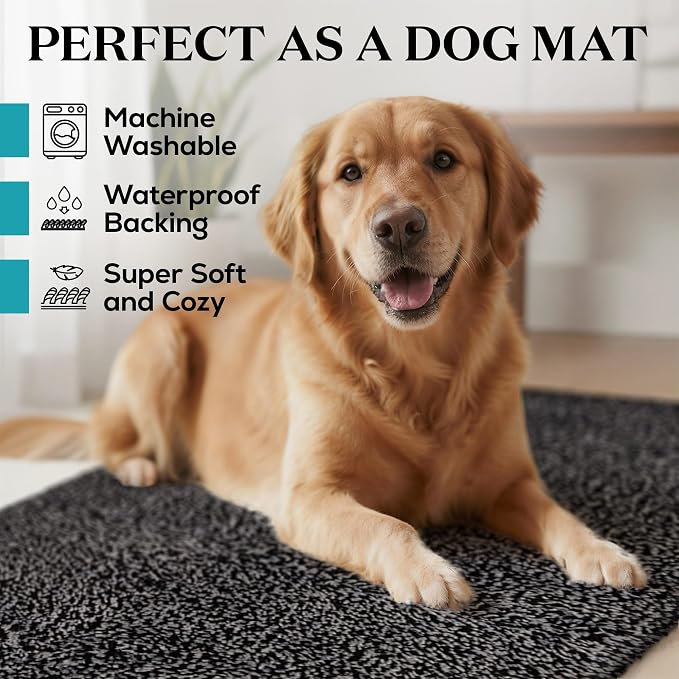 Premium Microfiber Indoor Door Mat – 36"x60" Washable Entry Mat, Waterproof