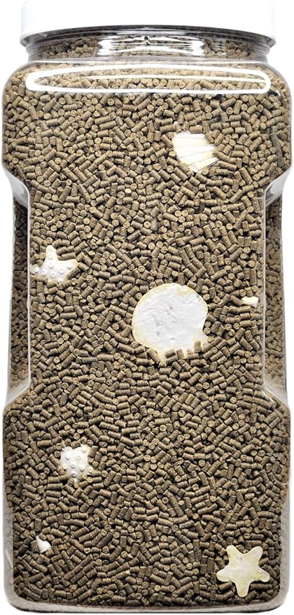 Aquatic Foods Inc. Calcium Blocks Included in These Spirulina Sinking Pellets for Shrimp, Snails, Crabs, Catfish, Plecos for All Tropical Fish 1/16" x 3/8" Pellets by Zeigler.12oz Small Jar