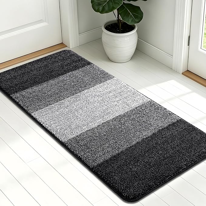 Kitinjoy Indoor Outdoor Door Mat, 54x24 Non-Slip Absorbent Dirt Trapper