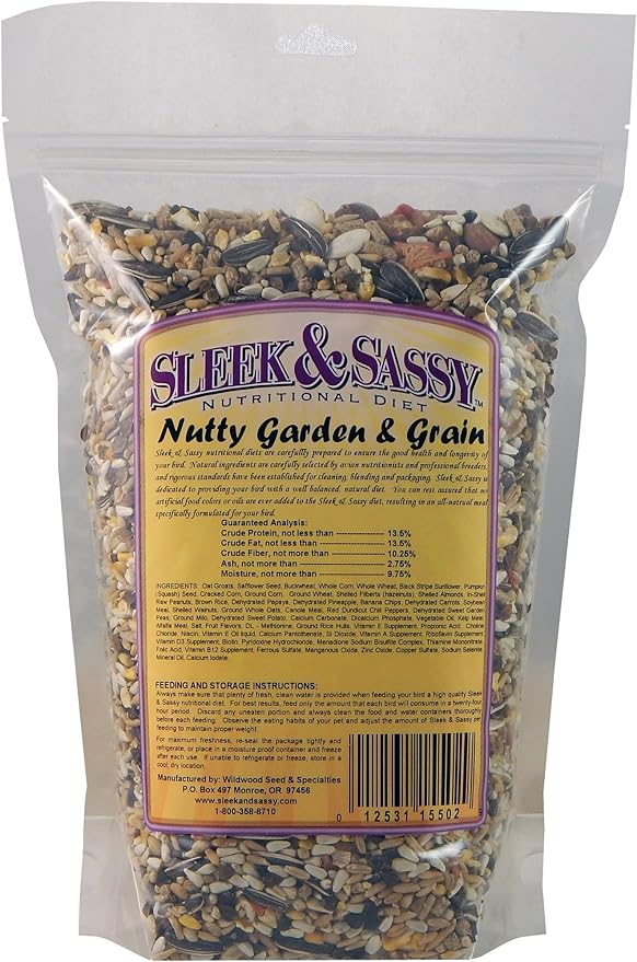 SLEEK & SASSY Nutty Garden & Grain Parrot Food (2 lbs.)