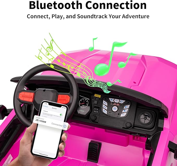 24V 2 Seater Ride on Toy for Big Kids, Electric SUV Kids Car to Drive w/Parent Remote, 2WD/4WD Switchable - Pink