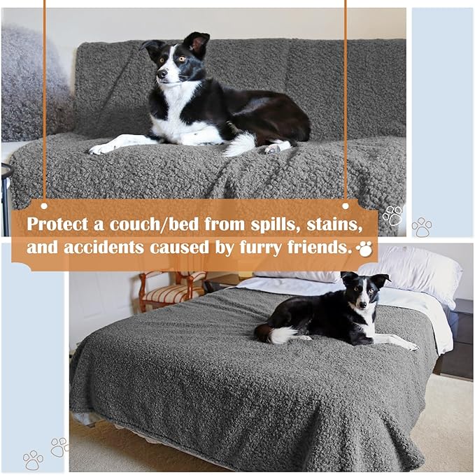 Kritter Planet Waterproof Bed Blanket, Soft and Washable Absorbent Blanket Pad, Leak-Proof Blanket Cover for Couch, Sofa, Bed