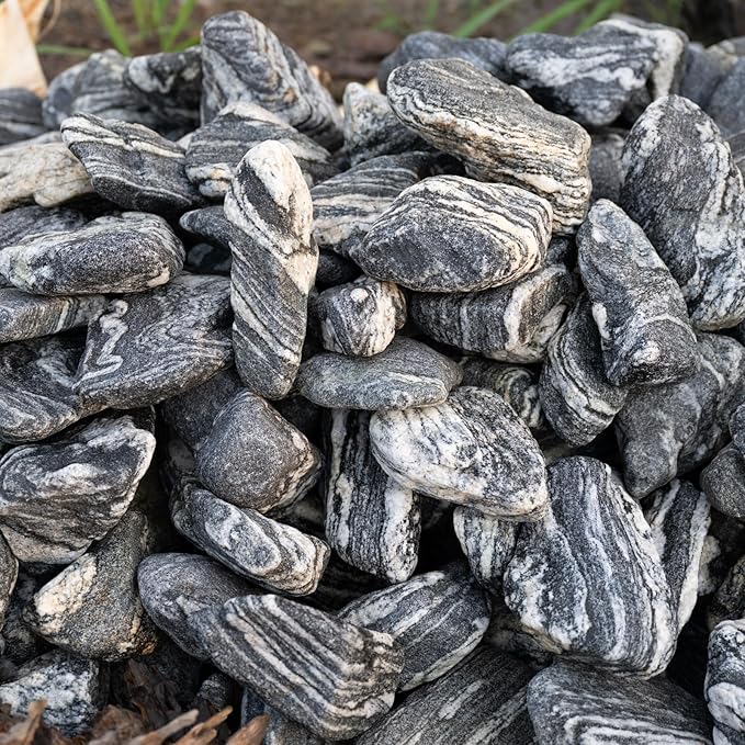 Aquarium Rocks Silver Seiryu Rock 5lb Natural Stone for Fish Tanks, Terrariums, Bonsai, Garden Decoration, Micro Landscapes & Reptile Terrariums(2-5inch 4-5Pcs)