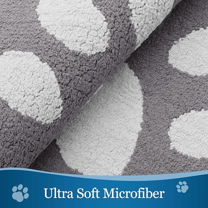 Buganda Dog Door Mat for Muddy Paws, Absorbent Dirt Trapper Washable Indoor Doormats, Non Slip Low-Profile Mud Mat for Dogs, Front Entrance Doormat for Inside Floor (59x35 Inches, Light Grey)