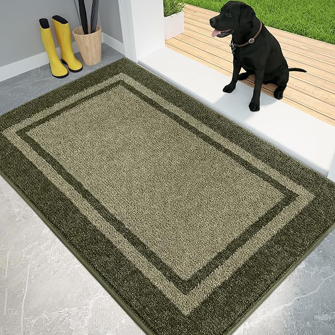 PURRUGS Dirt Trapping Door Mat 34" x 60", Non-Slip Machine Washable Entryway Rug