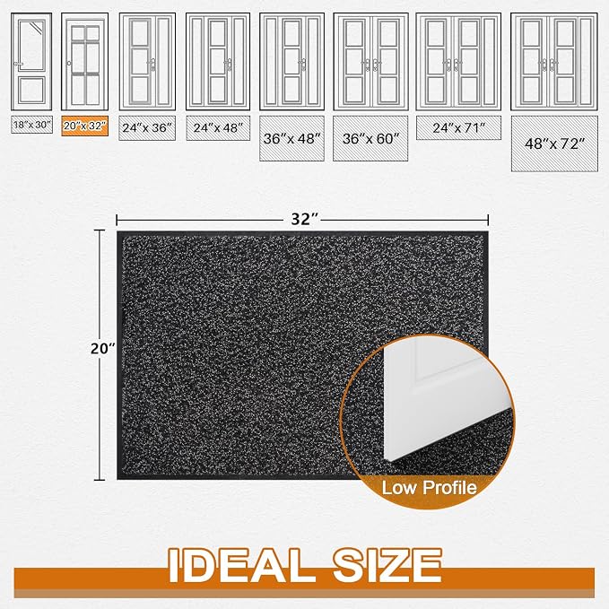 Mibao Front Door Mat Indoor Entrance, Welcome Mat