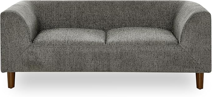 Modern Rectangular Pet Sofa with Backrest and Armrests - Comfortable Dog Couch for Medium and Large Dogs - Stylish and Functional Pet Furniture with Soft Cushion (Dark Grey)