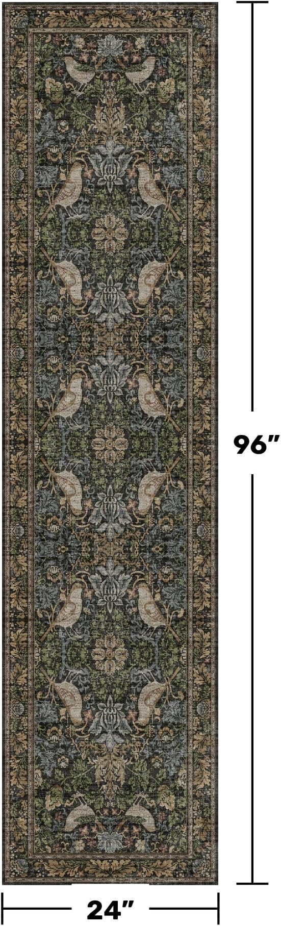 8ft Long Floral Kitchen Runners