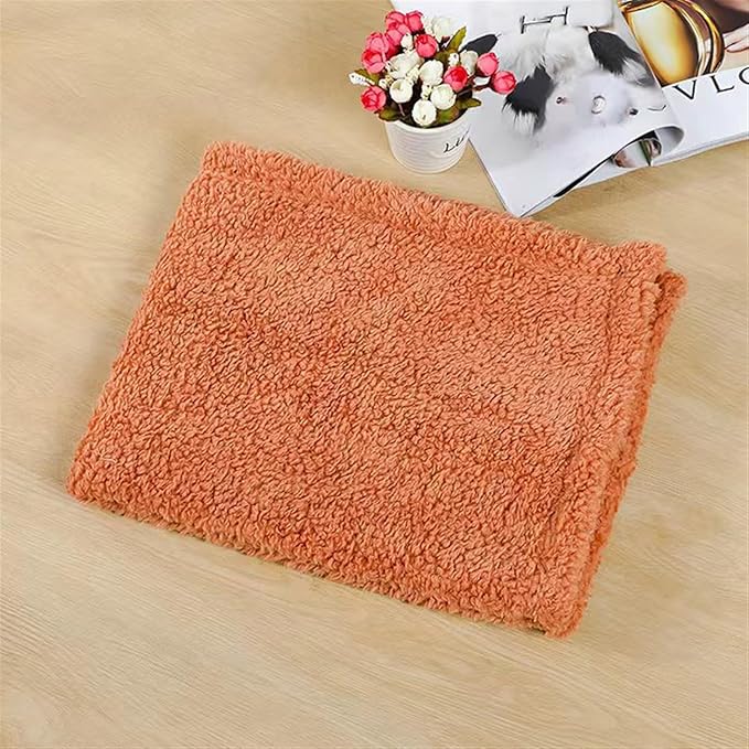 Pet Blankets for Couch Sofa Bed Dog Blankets Reversible Cat Blanket Soft Furniture Protector Cover for Small Medium Large Dogs Cats, Orange, 24 x 31 inches