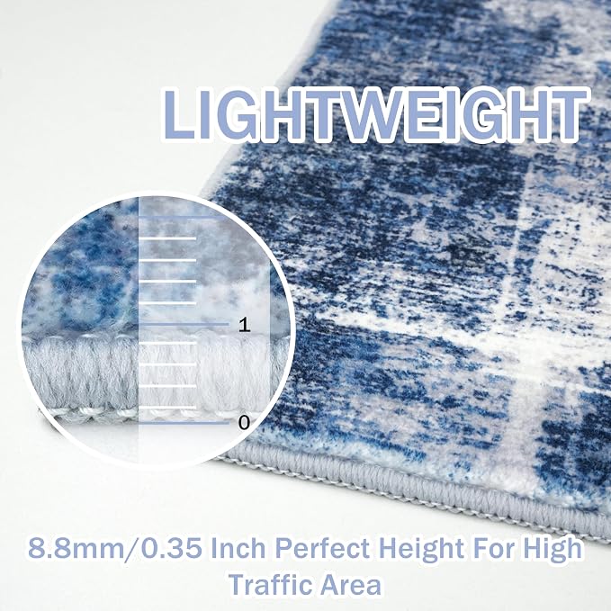 IOHOUZE Abstract Runner Rug 3x6 Ft Washable Runners