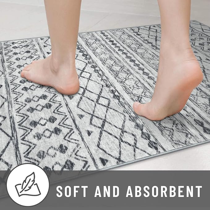 KUTA Moroccan Rugs for Entryway, Non-Slip Washable Ultra Soft Hallway Runner Rug