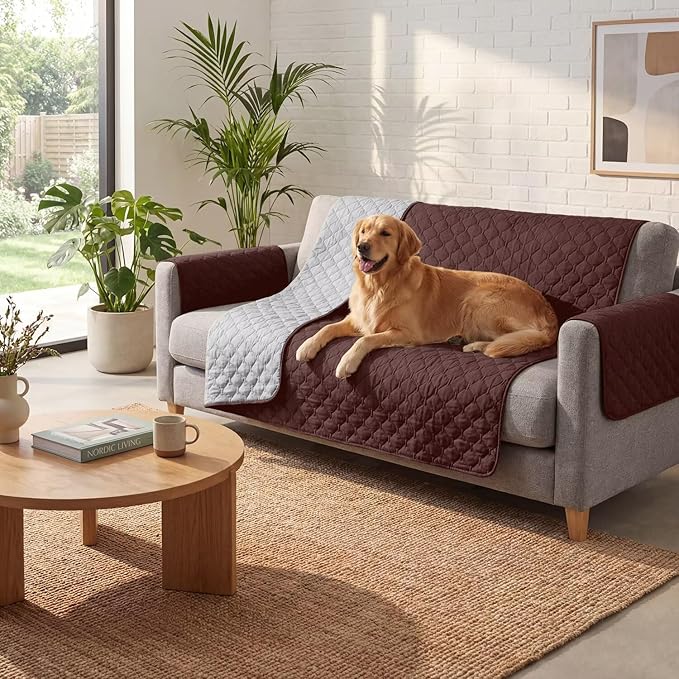 Waterproof Dog Bed Cover Pet Blanket Sofa Pet Bed Mat,Leak Proof Washable Incontinence Mattress Protectors,Suitable for People Who Cannot Take Care of Themselves,30x30 Inch Coffee