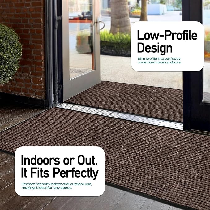 MaxMat® Extra Large Commercial Door Mat, Rubber Border Heavy Duty Door Mat