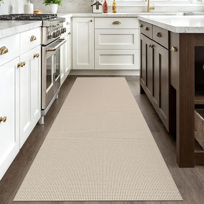 IOHOUZE Washable Runner Rug 3x8 Non Slip Rubber Backed Wide Hallway Runner