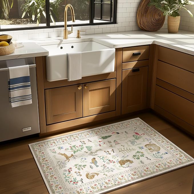 Machine Washable Throw Rugs for Entryway: Door Mat Indoor Entrance 2x3 Rug