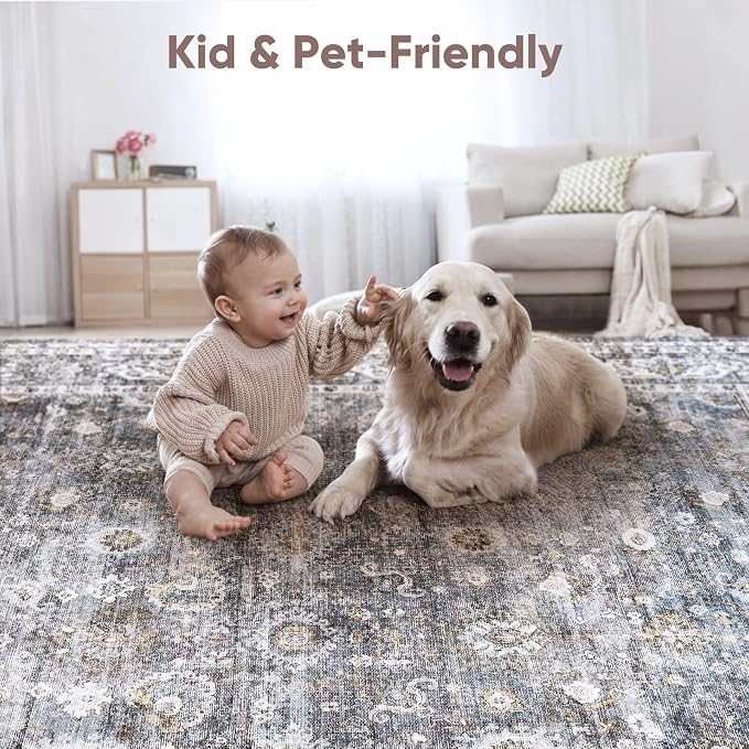 Rugcomf Washable Kitchen Runner 2'7"x12'