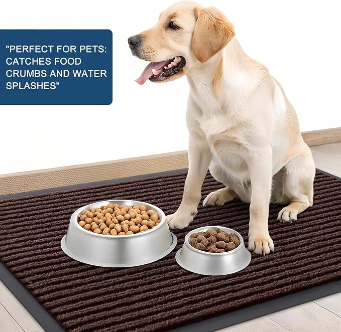 OLANLY Front Door Mat Indoor Outdoor Entrance, Waterproof Heavy Duty Doormat