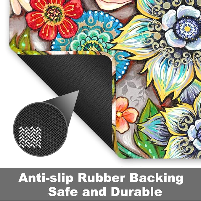 Rnivvi Front Door Mat, Heavy Duty Low Profile Anti-Slip Entryway Rug