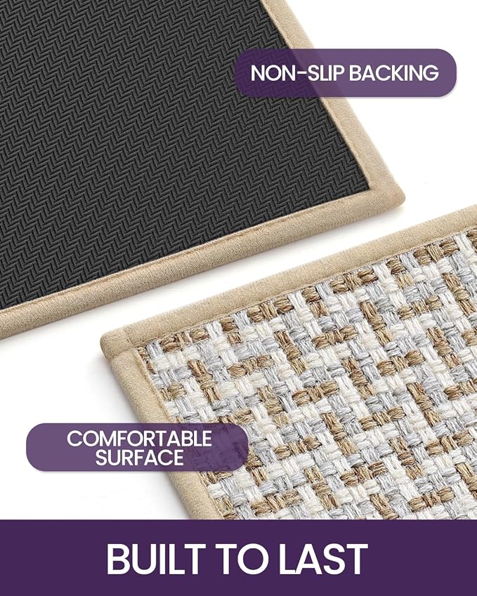DEXI Hallway Runner Rug 2'4"x10', Non Slip Rubber Backed Runners Carpet